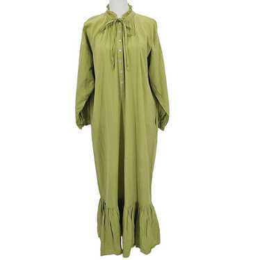Little Tienda size S Ulla smock maxi dress green l