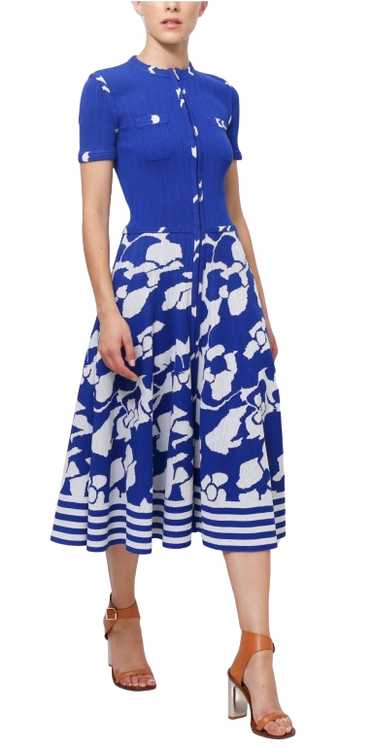 Product Details Chanel Blue Floral Midi Dress