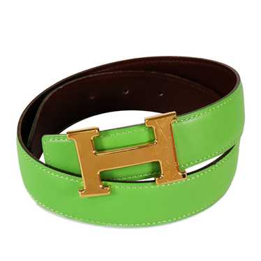 Product Details Green Leather Reversible Constanc… - image 1