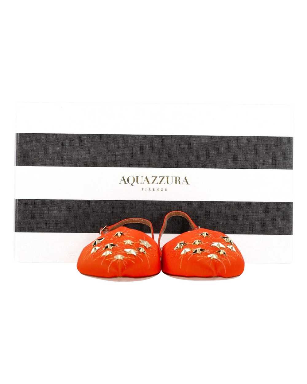Product Details Aquazzura Orange Studded Accents … - image 3