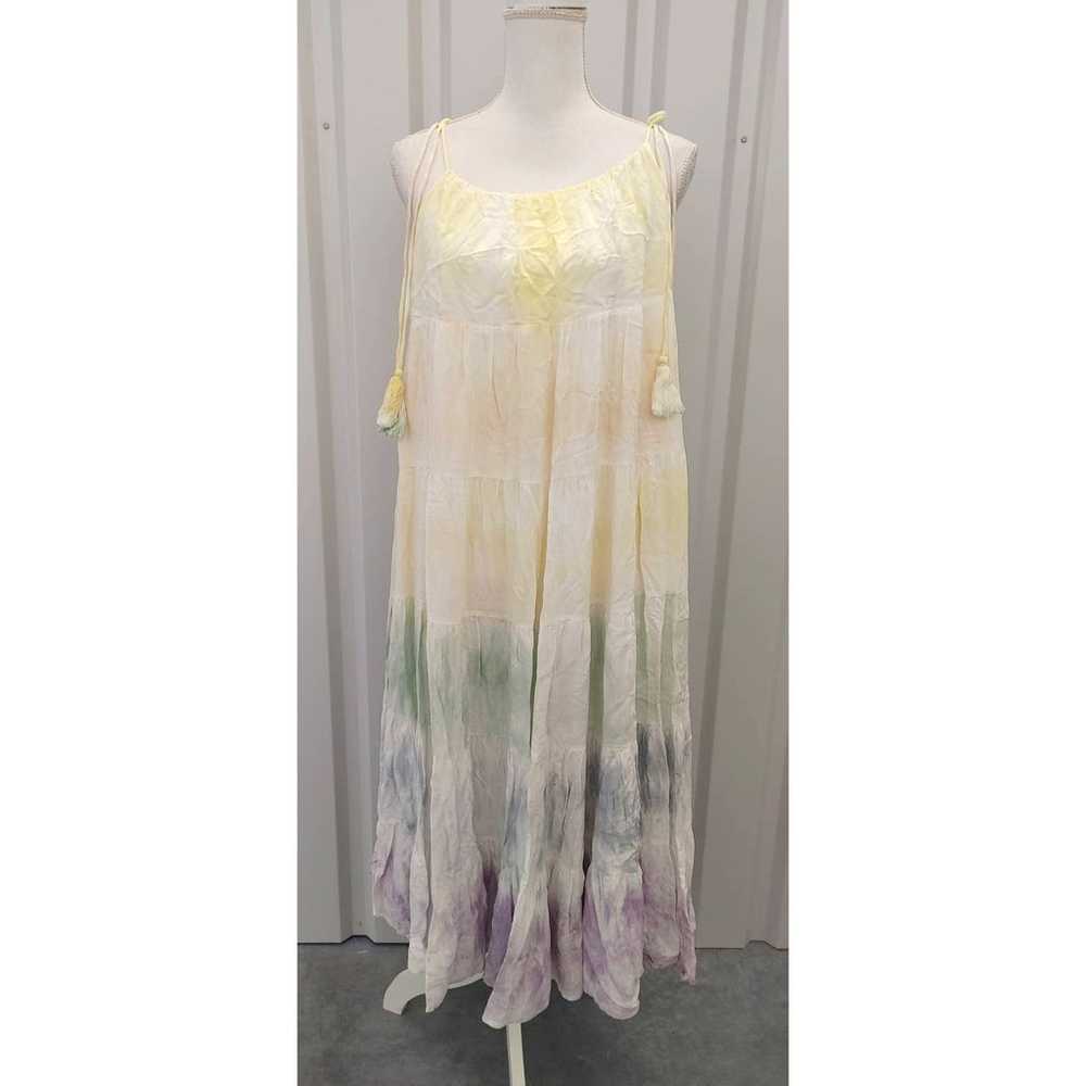 STORIA Maxi Dress Rainbow Tie Dye Spaghetti Strap… - image 3