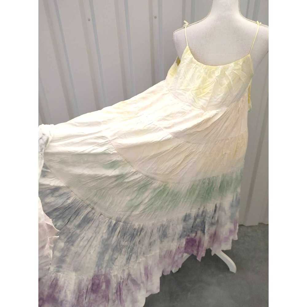 STORIA Maxi Dress Rainbow Tie Dye Spaghetti Strap… - image 7