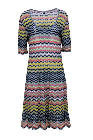 Missoni - Blue Knit Dress w/ Multicolor Metallic W