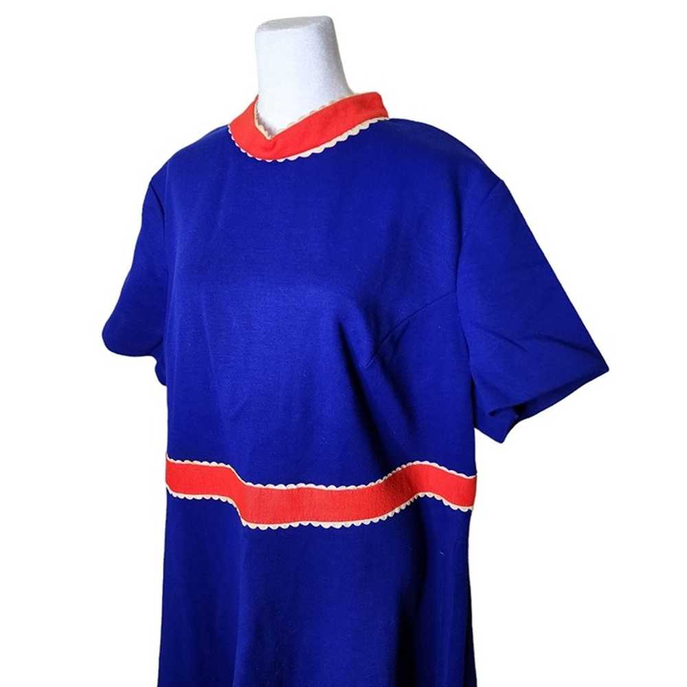 Vintage 60s Mod ALine Preppy Dress Womens Plus Si… - image 2