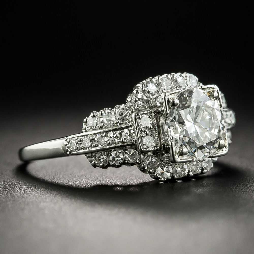 Late-Art Deco 1.17 Carat Diamond Engagement Ring … - image 2