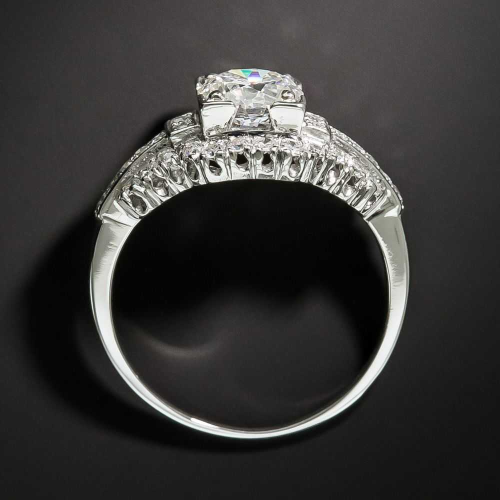 Late-Art Deco 1.17 Carat Diamond Engagement Ring … - image 4