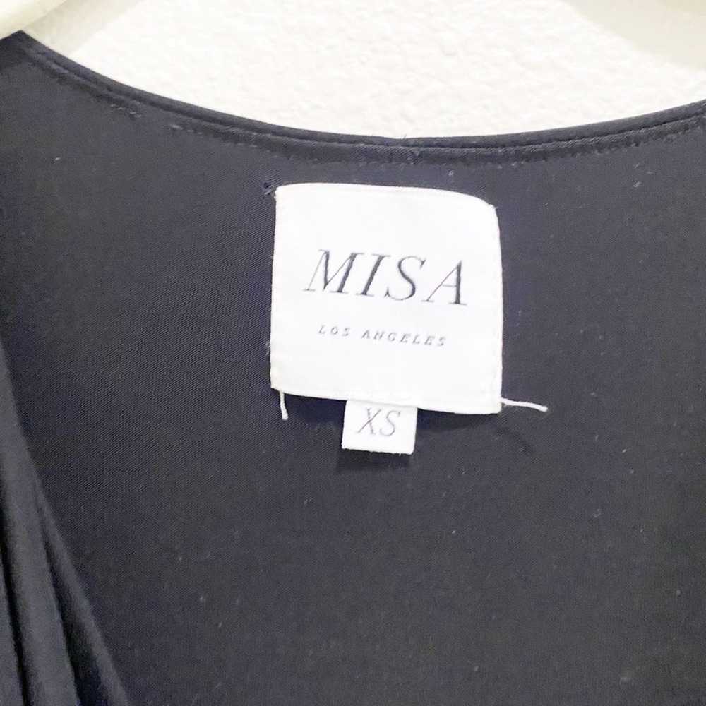 MISA Black Wrap Front Cocktail Dress XS - image 5