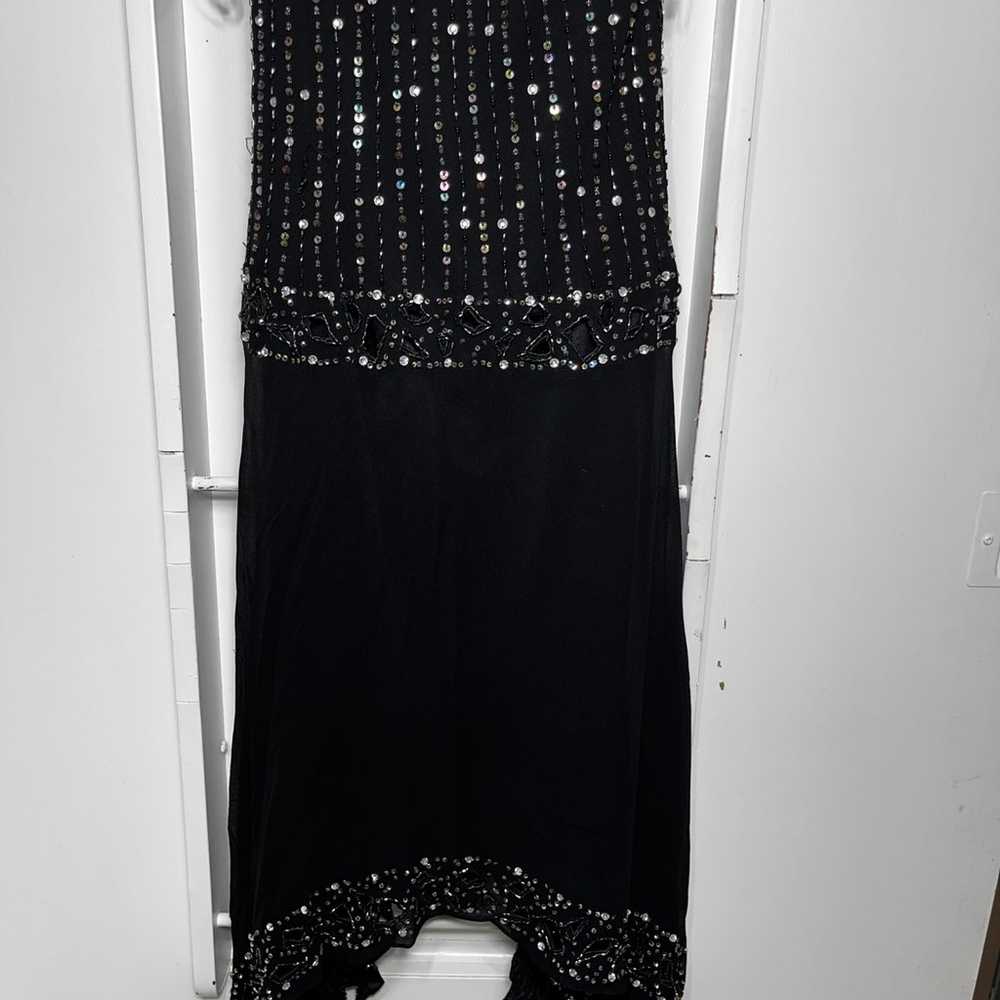 Sue Wong Nocturne 100% Silk Vintage Beaded Gatsby… - image 2