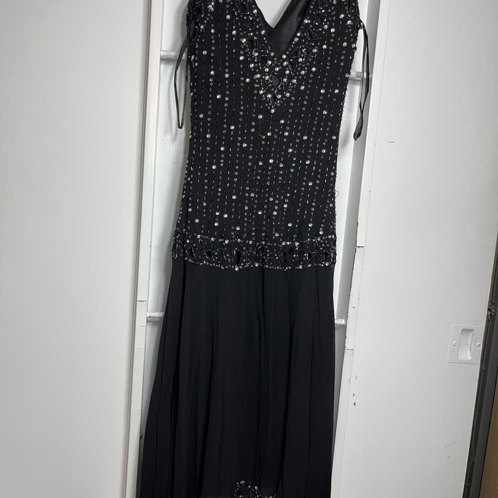 Sue Wong Nocturne 100% Silk Vintage Beaded Gatsby… - image 7