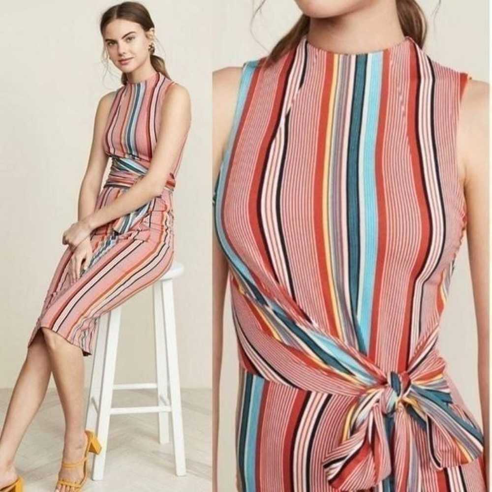 Alice + Olivia Delora Dress Sport Stripe Multi 2 - image 3