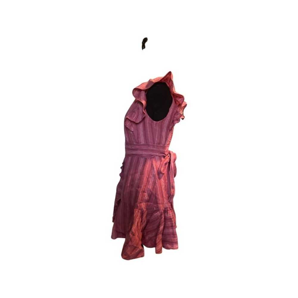 Rebecca Taylor Striped Linen Wrap Dress - image 3