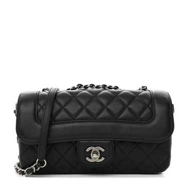 CHANEL Calfskin Quilted Small Coco Corset Flap Bla