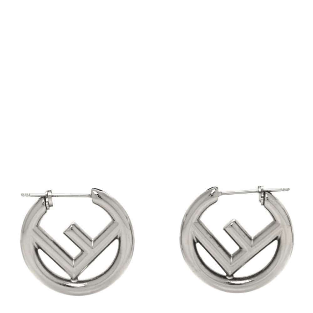FENDI Metal FF Hoop Earrings Silver - image 1