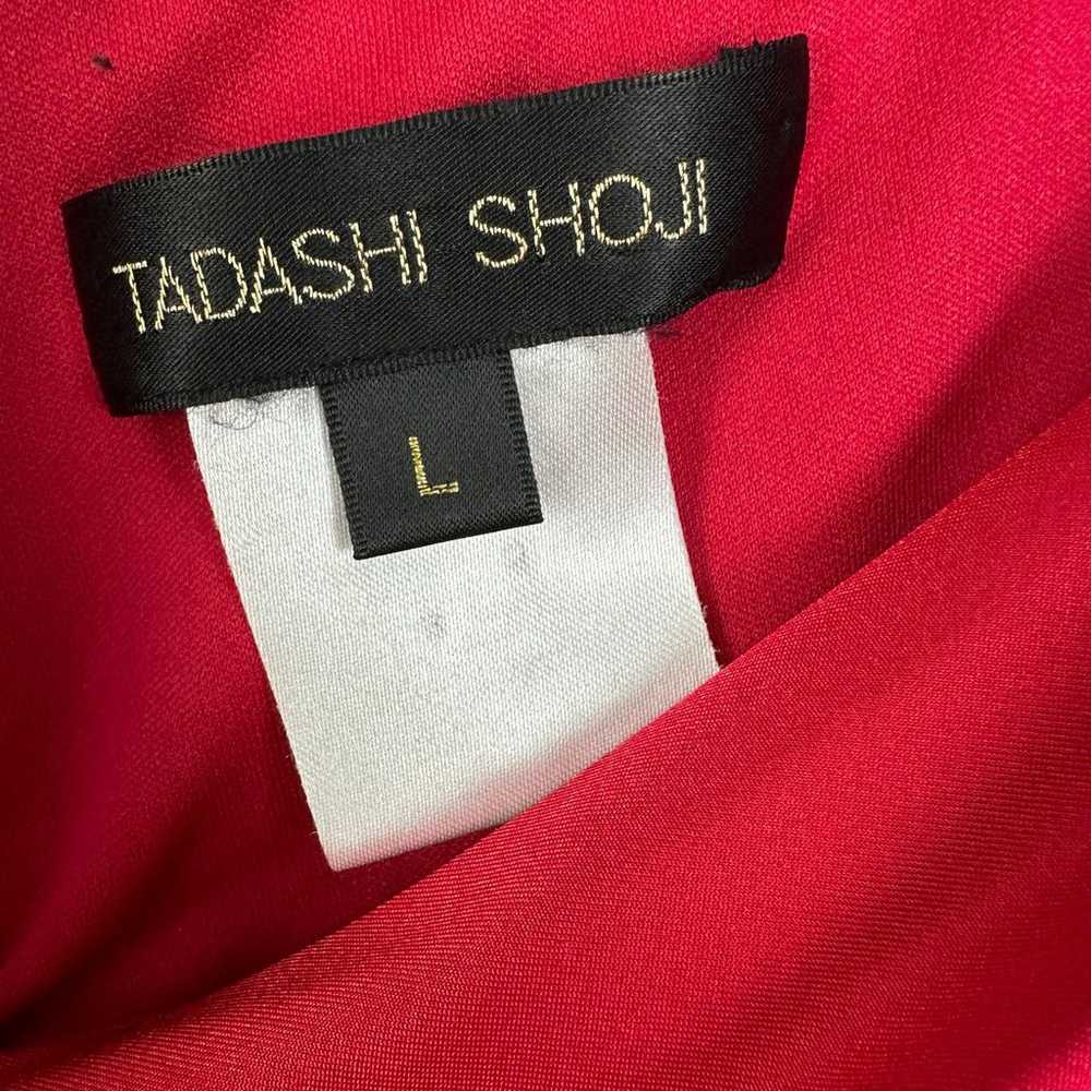 Tadashi Shoji Ruched Sheath Dress Red L Bodycon S… - image 11