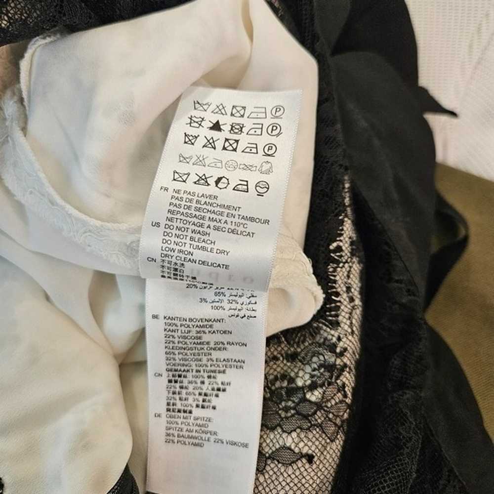 Sandro Pessy Lace Jumpsuit size 3 US 8 Black Whit… - image 12