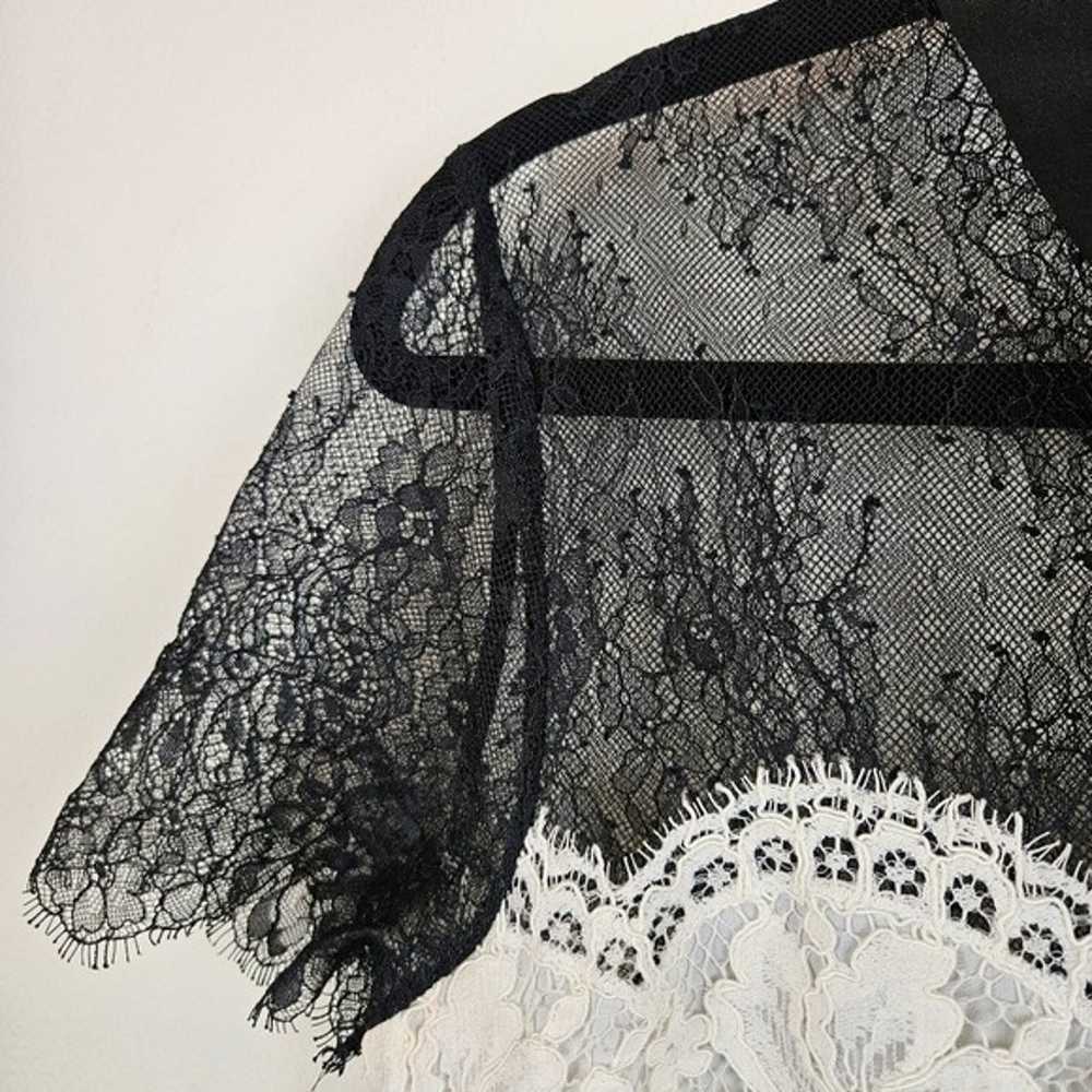 Sandro Pessy Lace Jumpsuit size 3 US 8 Black Whit… - image 7