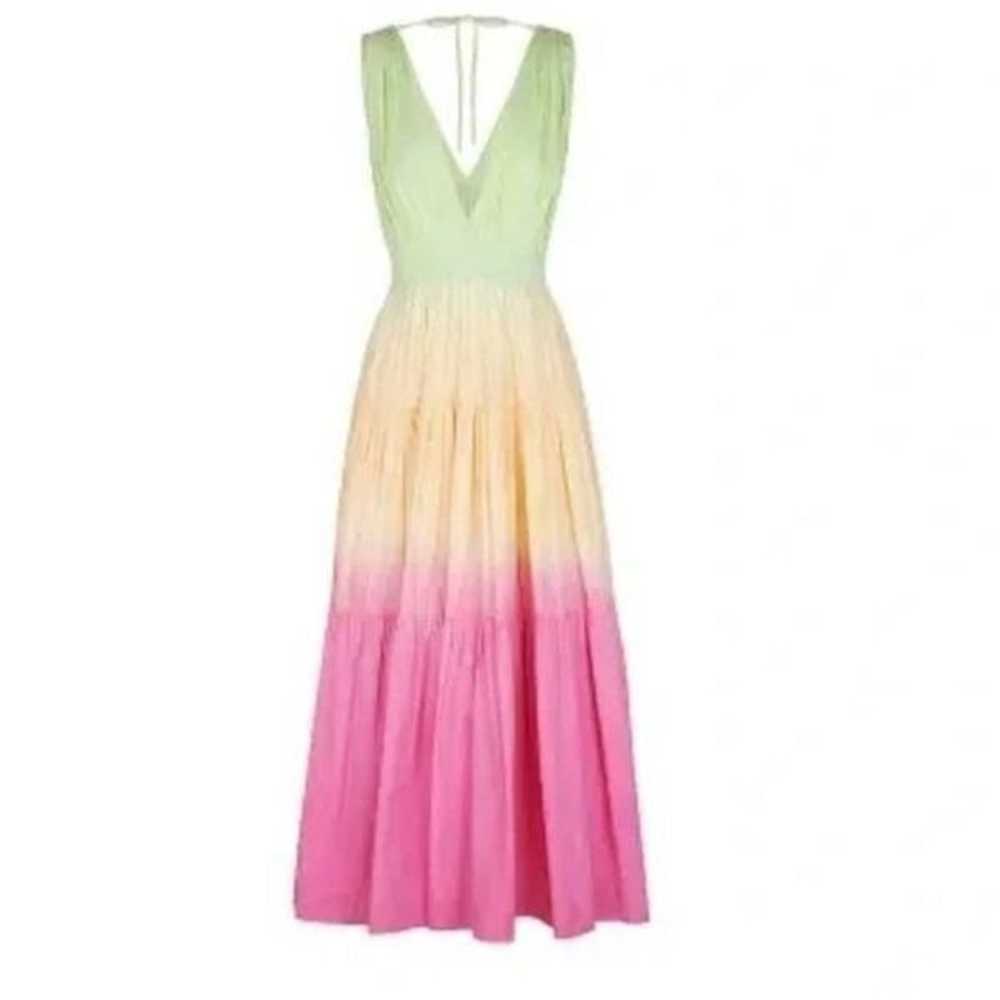 S/W/F Sunset Tiered Ombre 100% Cotton Maxi Dress … - image 1