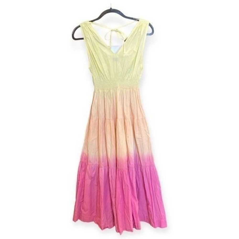 S/W/F Sunset Tiered Ombre 100% Cotton Maxi Dress … - image 3