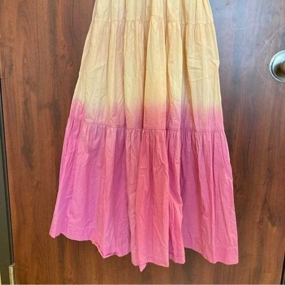 S/W/F Sunset Tiered Ombre 100% Cotton Maxi Dress … - image 5