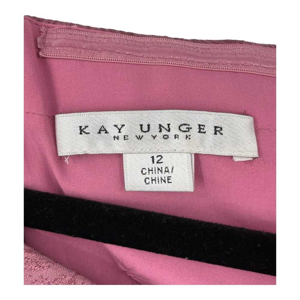 Kay Unger dress Caitlyn midi pink size 12 - image 3