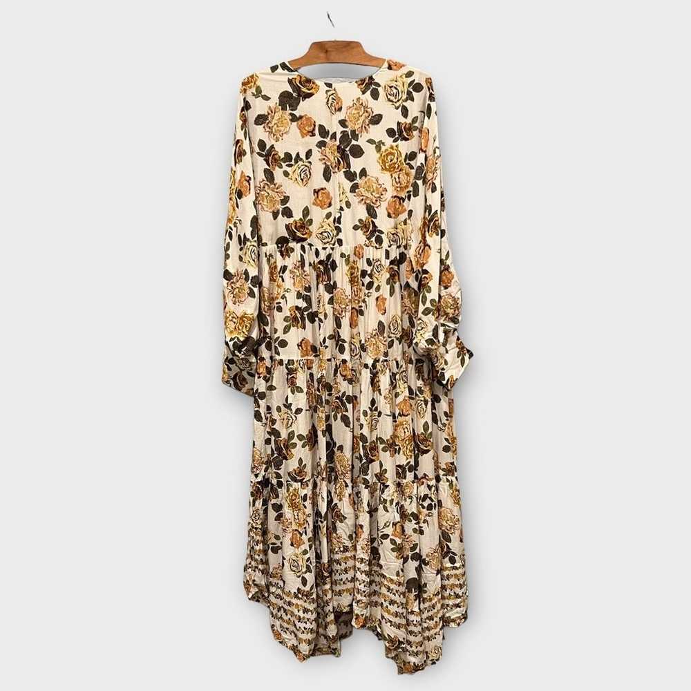 NEW Free People ROBE MAXI ROWS OF ROSES Size Large - image 3