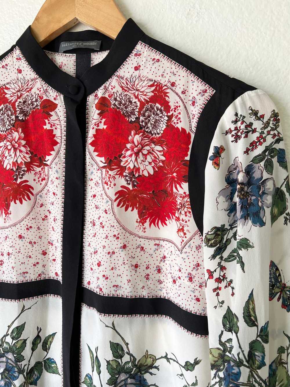 Alexander McQueen Silk Floral Blouse (S) | Used,… - image 4