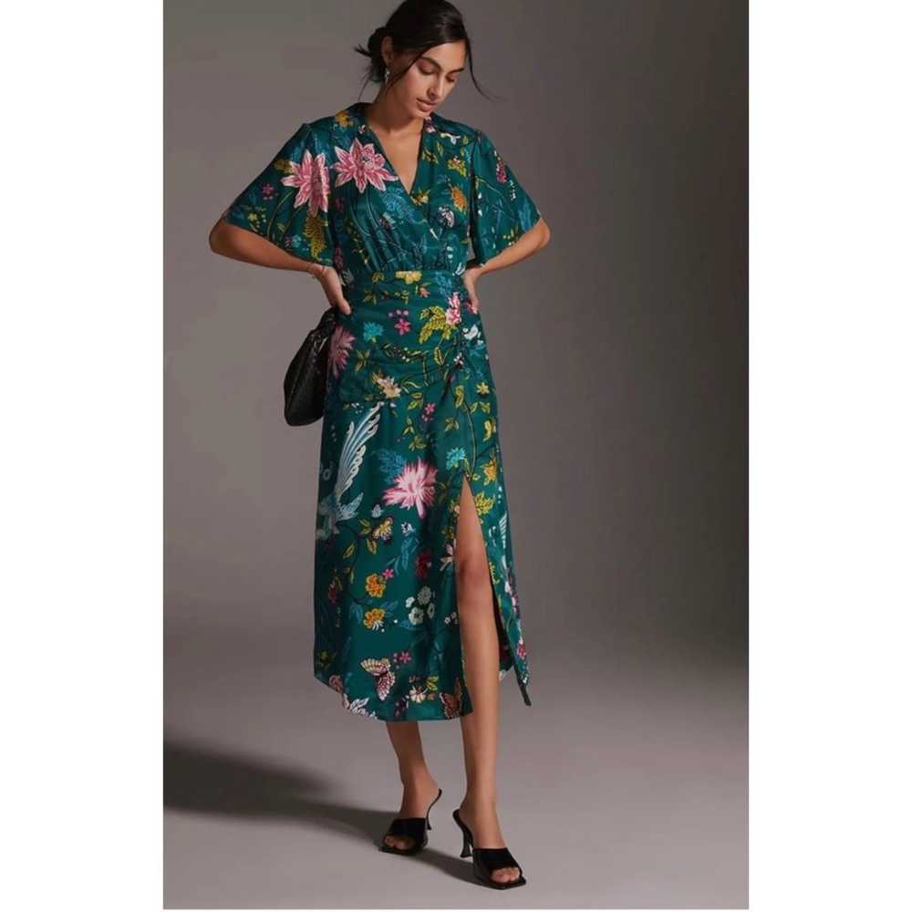 ANTHROPOLOGIE Maeve Buttonfront Shirt Dress Flora… - image 3