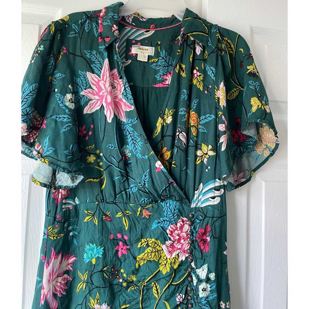 ANTHROPOLOGIE Maeve Buttonfront Shirt Dress Flora… - image 5