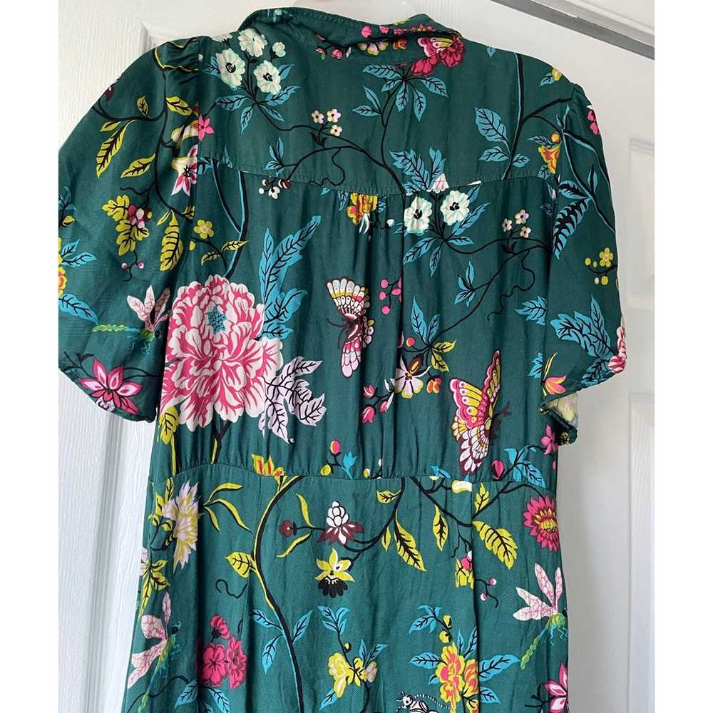 ANTHROPOLOGIE Maeve Buttonfront Shirt Dress Flora… - image 9
