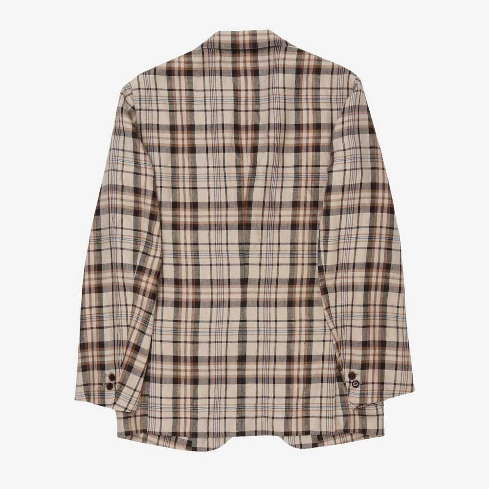 Beams Beams Linen Check Blazer - image 2