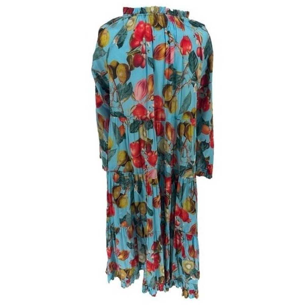 Cara Cara Gibson Fruit Print Cotton Blue Voile Ba… - image 4