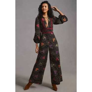 Anthropologie x Farm Rio Deep-V Jumpsuit Size XL - image 1