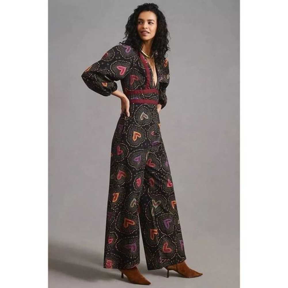 Anthropologie x Farm Rio Deep-V Jumpsuit Size XL - image 3