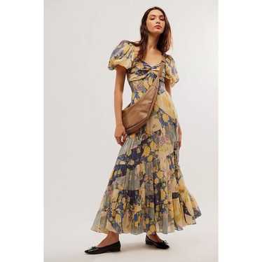 Free People Sundrenched Short-Sleeve Maxi Dress S… - image 1