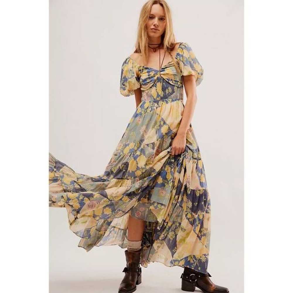 Free People Sundrenched Short-Sleeve Maxi Dress S… - image 2