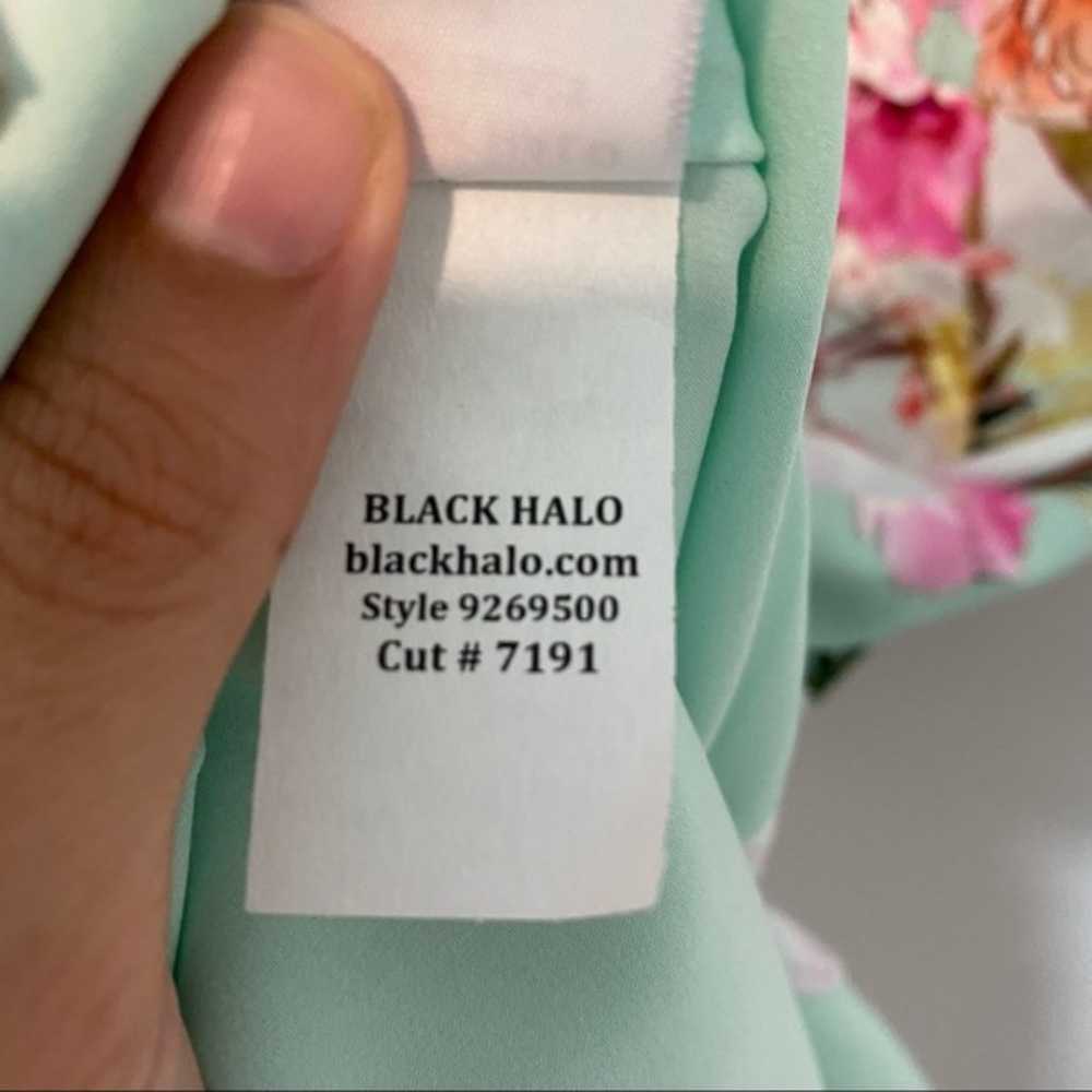 Black Halo Montego Mint Green Floral Halter Midi … - image 10