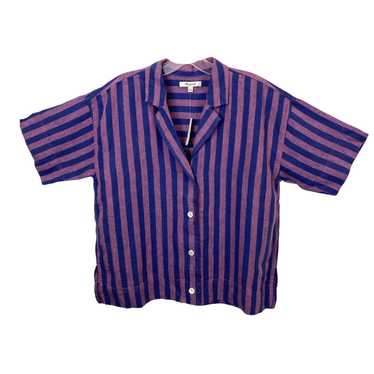 Madewell Striped Linen Camp Shirt