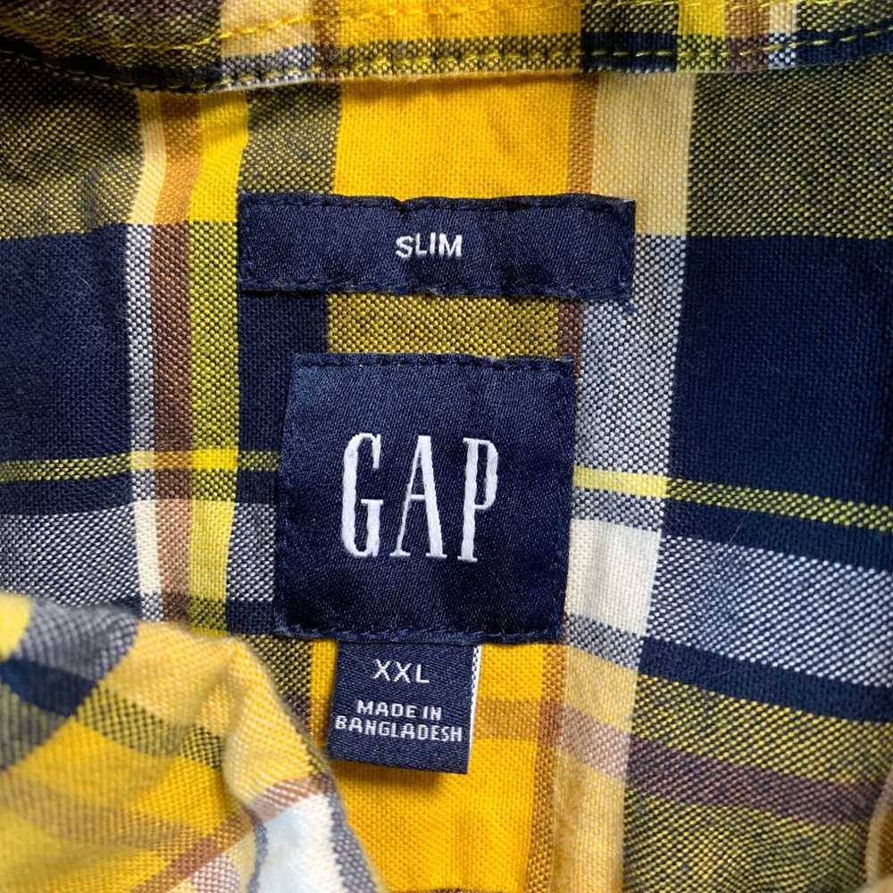 Gap VINTAGE Gap Shirt Shirt Mens XXL Button Up Pl… - image 3