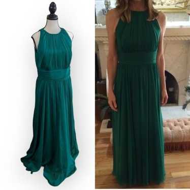 Badgley Mischka Fluorite Emerald Gala Gown Dress S