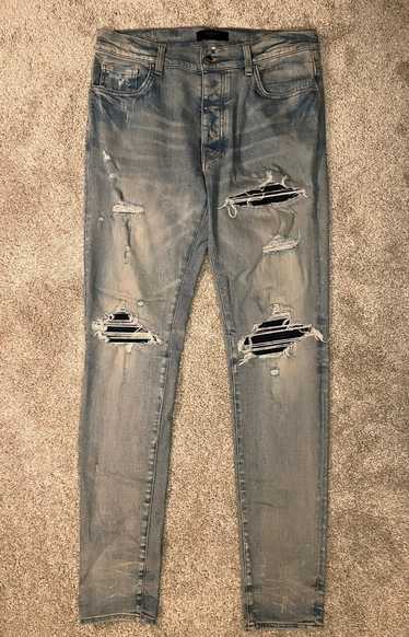 Amiri Amiri Mx1 Leather Patch Jeans