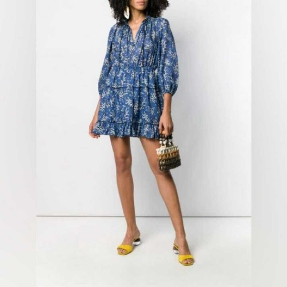 Ulla Johnson Brienne Dress Cornflower Blue Floral… - image 3