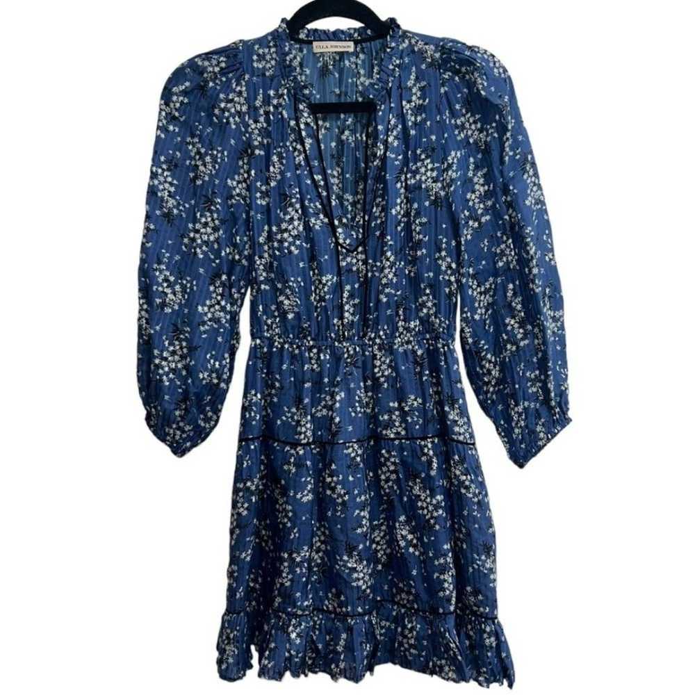 Ulla Johnson Brienne Dress Cornflower Blue Floral… - image 5