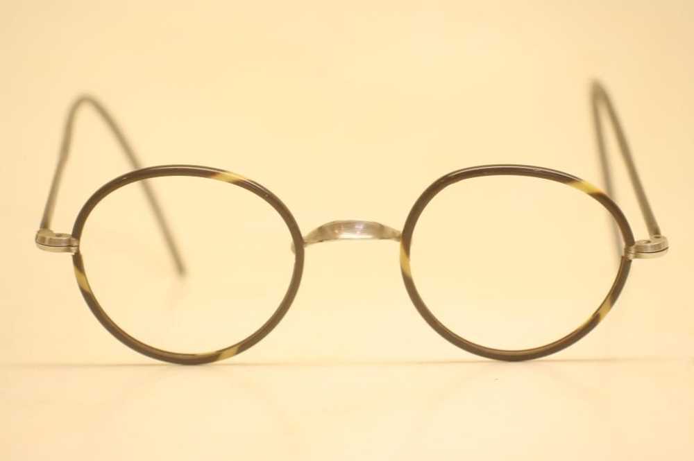 Antique Ovid Brown Eyeglasses 38X35mm Vintage Fra… - image 1