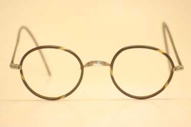 Antique Ovid Brown Eyeglasses 38X35mm Vintage Fra… - image 1