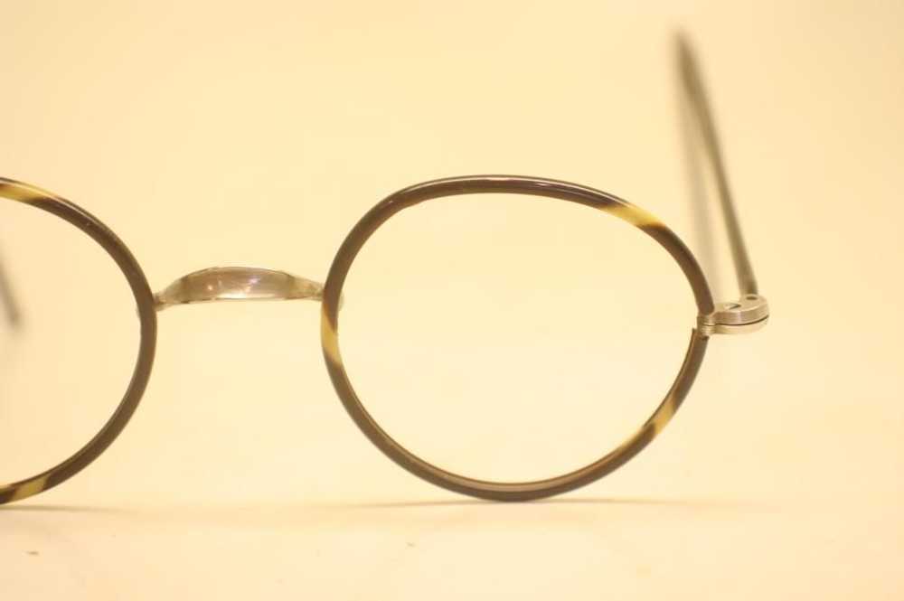 Antique Ovid Brown Eyeglasses 38X35mm Vintage Fra… - image 3