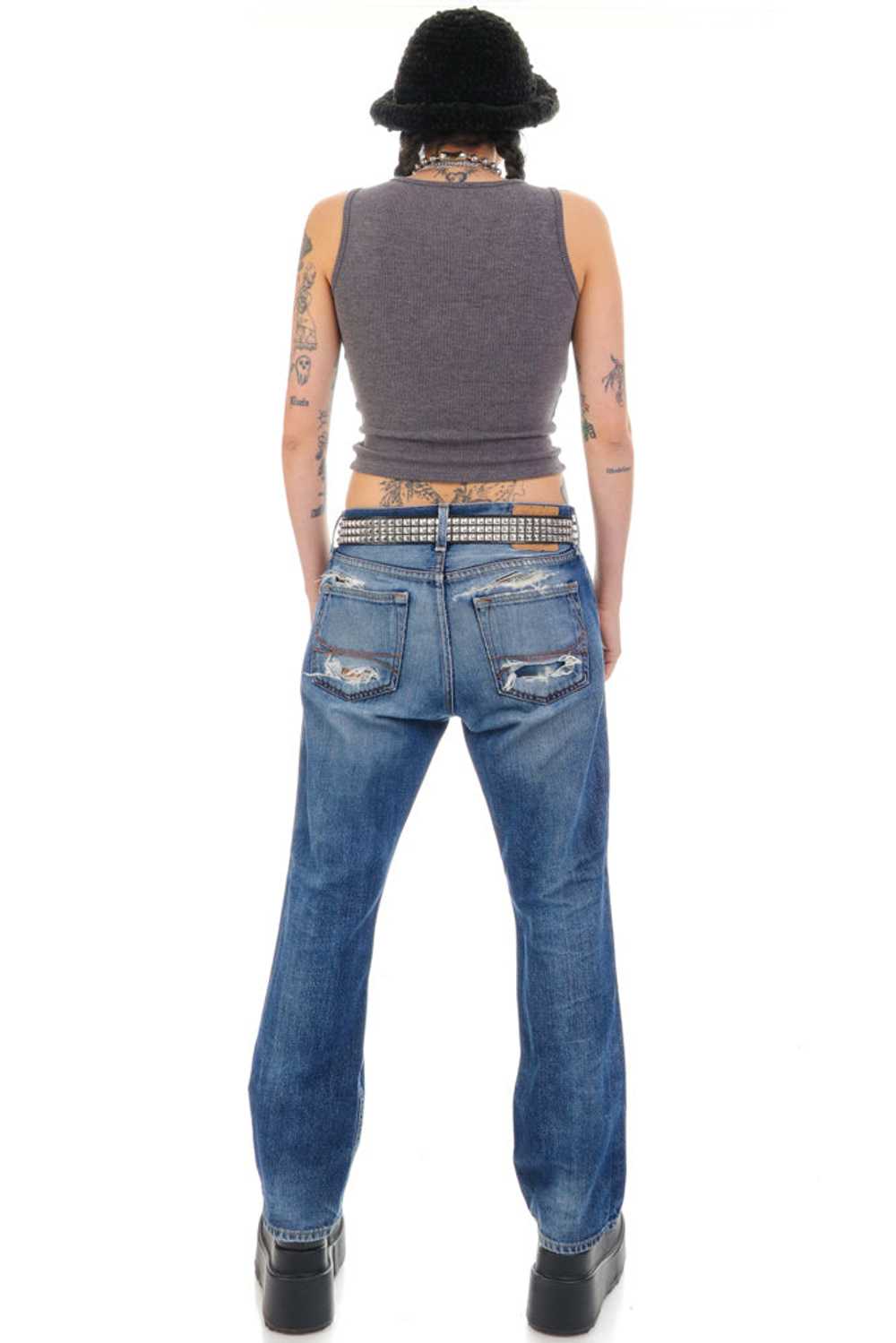 Vintage Y2K Boyfriend Distressed Denim Jeans - L - image 5