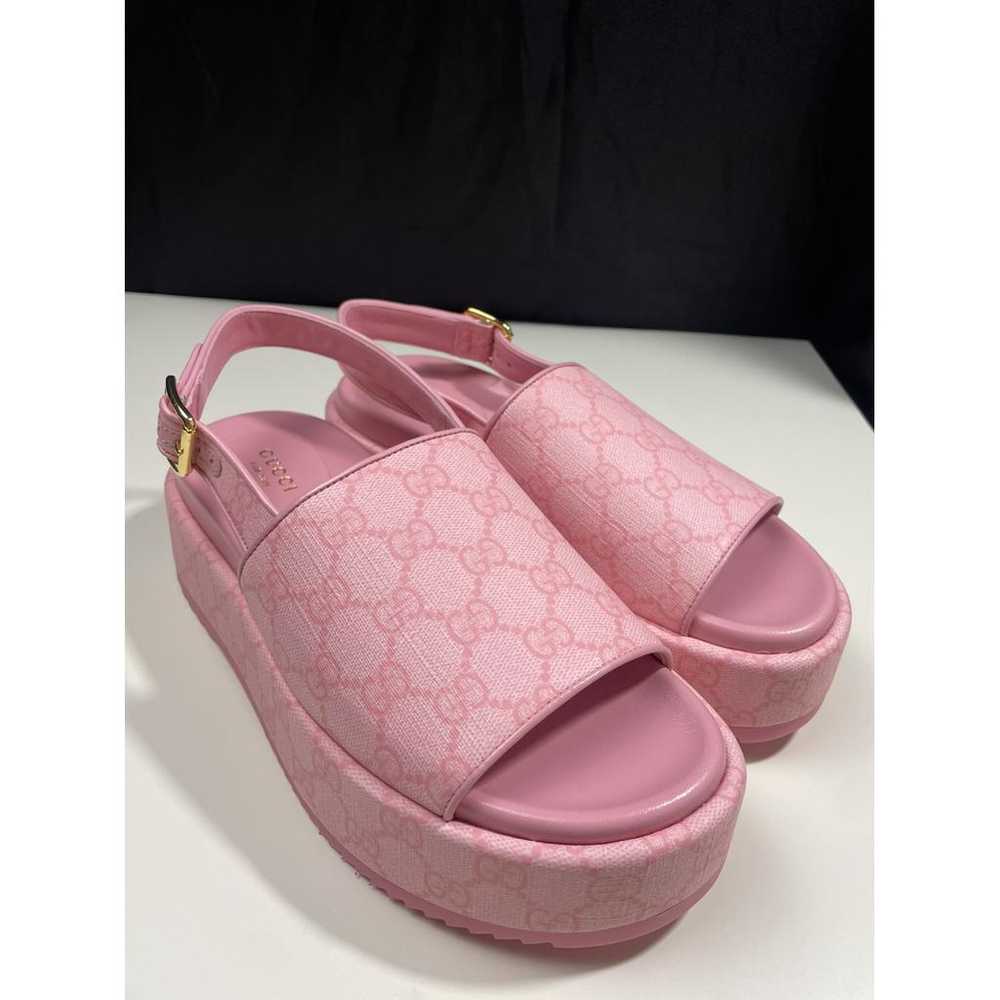 Gucci Double G cloth sandal - image 3