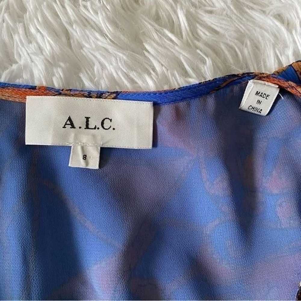 A.L.C. Izzy Blue and Orange Silk Cut-Out Mini Coc… - image 10