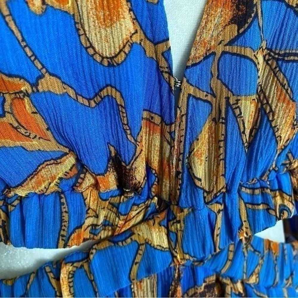 A.L.C. Izzy Blue and Orange Silk Cut-Out Mini Coc… - image 3