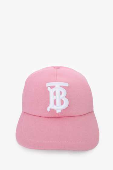 Burberry Pink Cotton TB Logo Baseball Hat Size M